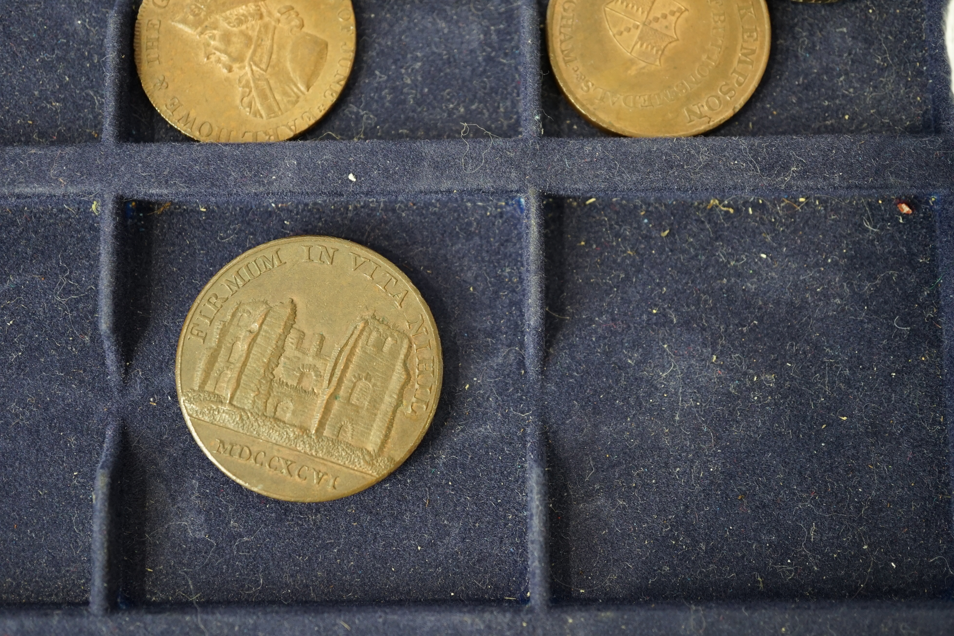 George III halfpenny or penny tokens, a group, c.1791-1812
